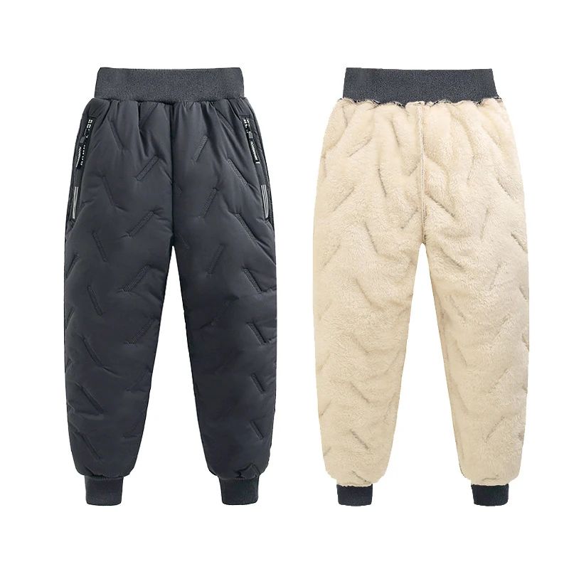 Winter Jungen Mädchen Warme Daunenhose Kinder Hochwertige Dicke Hosen Teenager Junge Mädchen Hosen Kinder Ski Daunenwattierte Hose