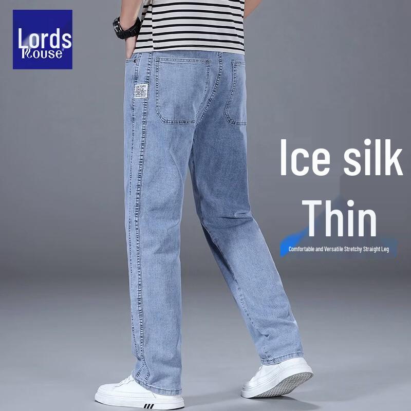 Luoz Men s Premium Summer Straight Loose-Fit Jeans 31