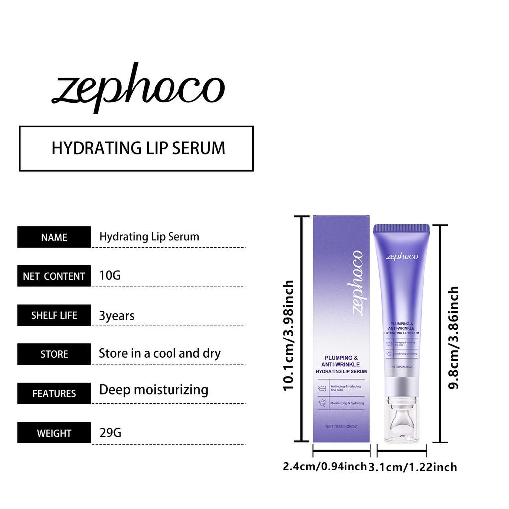 Zephoco Lip Care Essence 12h Moisturizing Plumping Balm Gentle Nourishment For Delicate Lips