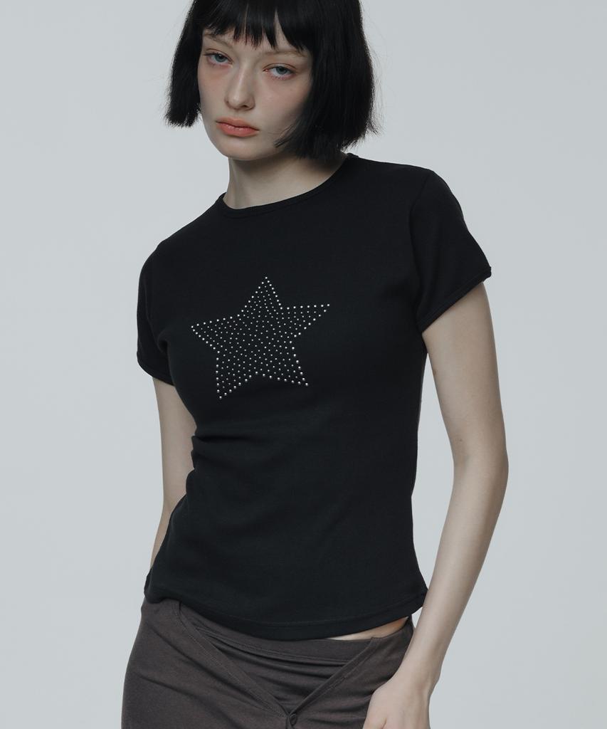 Lomaentinueo Twinkle One-Star Hotfix T-Shirt (Black)