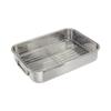 1 Set Stainless Steel Roasting Tin with Rack Perfect for Roasting Large Amounts of Meat or Vegetables for Christmas Kitchen Tool
