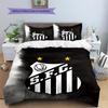 Santos FC Pattern Bedding Home Decoration Birthday Gift (1 * duvet cover + 2 * pillowcase, without core)