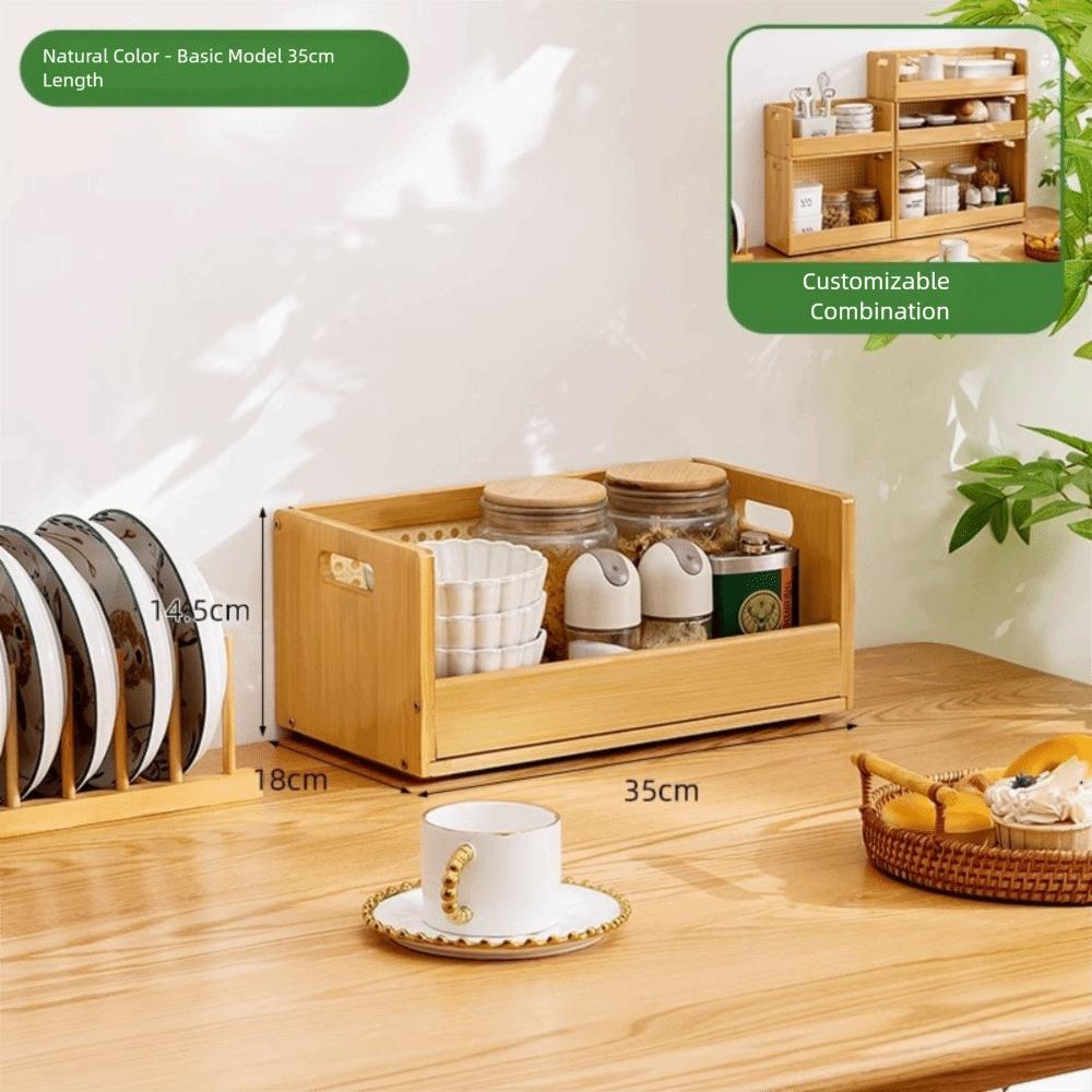 Large Capacity Desktop Storage Rack Stackable Countertop Rack New Dining Table Rack  Desktop Use