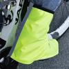 1 Pair Night Riding Safety Cycling Shoe Cover Waterproof Design Elastic Cuff Convenient On Off Reflective Night Safety