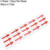4 Sheet Arrow Stickers Rectangle Self-Adhesive Labels Wall Marking   Industrial Work