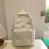 Large Capacity Student Bag Solid Color Women's Bow Backpack for Girls Computer Bag