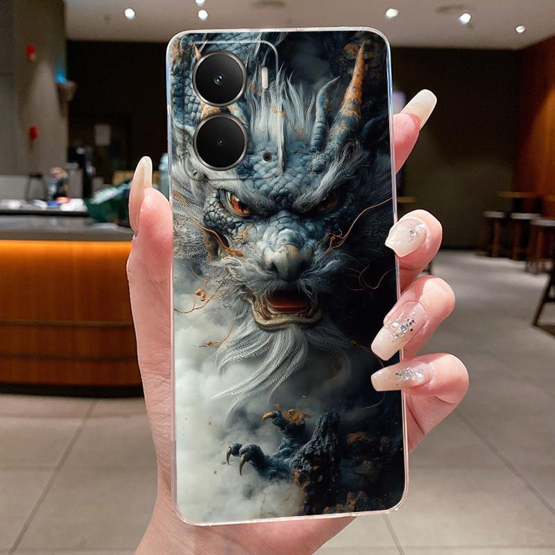Phone Casing For Realme P3 5G Back Cover Luxury Dragon Cute Cool Boys Girls Flowers Patterns Transparent Soft Silicone TPU Case