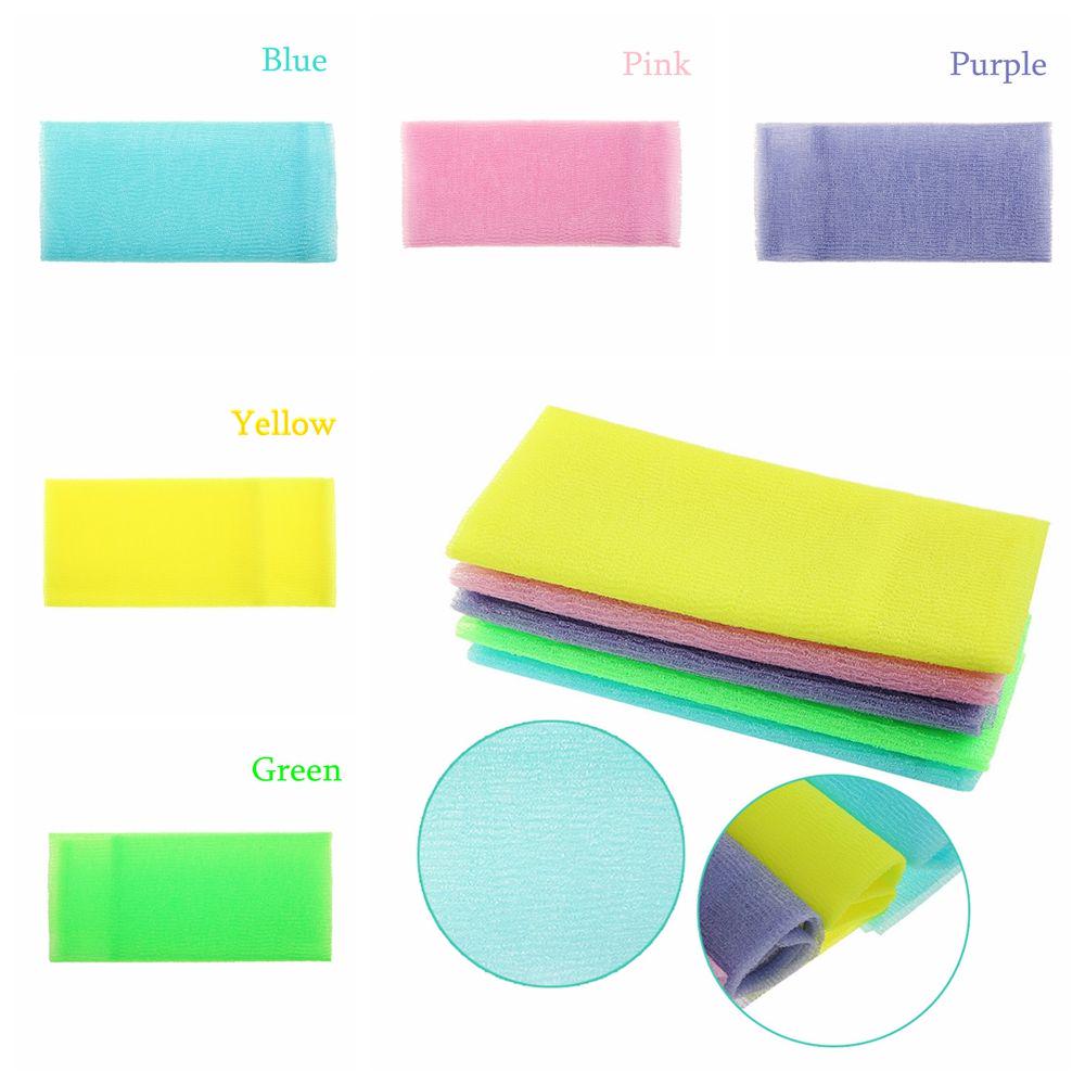 Fashion Exfoliating Nylon Body Cleaning Scrubbing Bath Shower Cloth Washing Towel