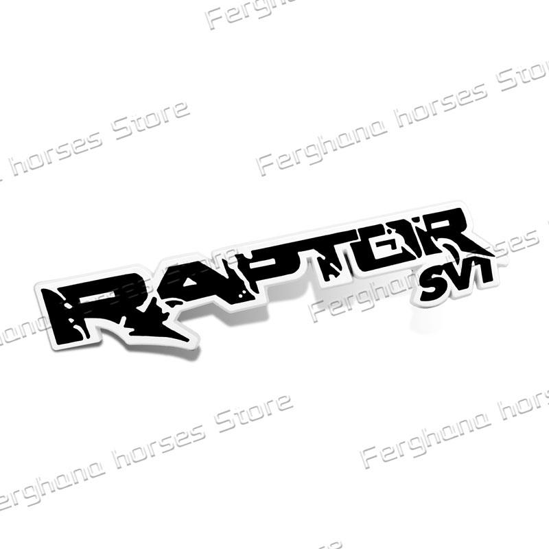 PBJU7 Car 3D Metal RAPTOR SVT Logo Sticker For Ford Fiesta F150 F250 F350 Rear Trunk Auto Door Sticker Car Styling Accessories