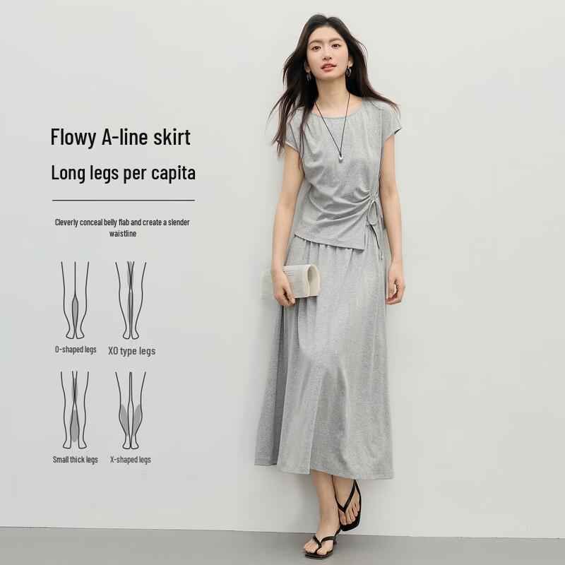 Women's Short Sleeve Top & Skirt Two-Piece Set