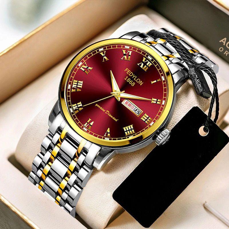 

Полностью автоматические немеханические часы мужские водонепроницаемые модные часы с двойным календарем модные часы светящиеся кварцевые часы From One Piece