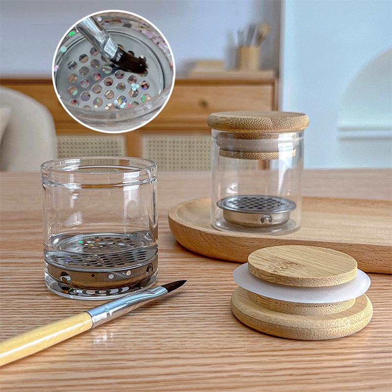 1 Stück Nagelpinsel Waschbecher Wasserreiniger Einfache Reinigung Tragbarer Pinsel Netzschichten Unterlegscheibe Für Nailart Pailletten