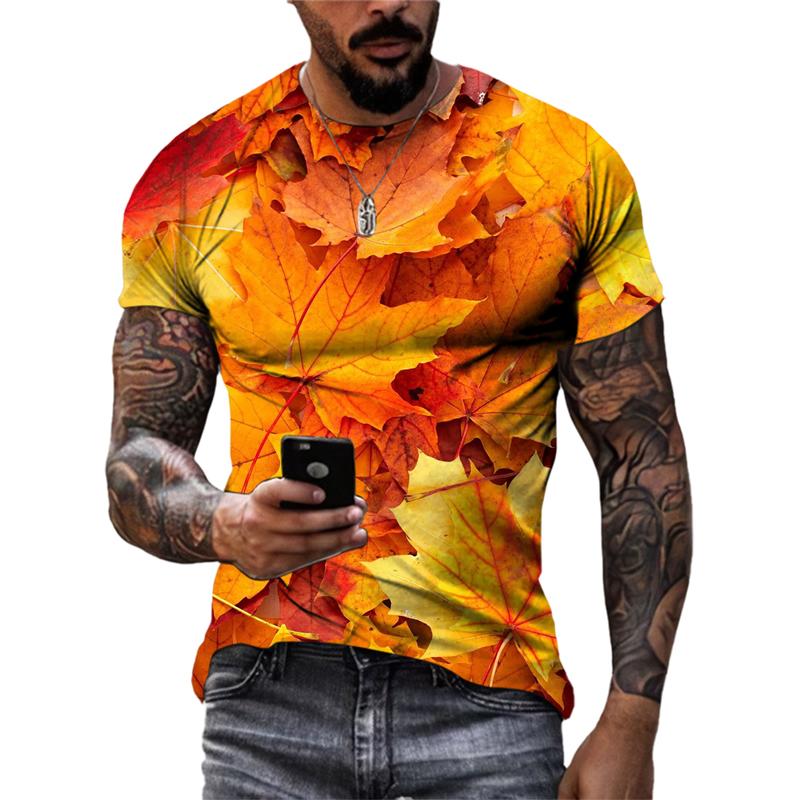 Neue Mode Herbst Landschaft grafik t-shirts Sommer Männer Casual Landschaft Muster Tees 3D Gedruckt Oansatz übergroßen t-shirt Tops