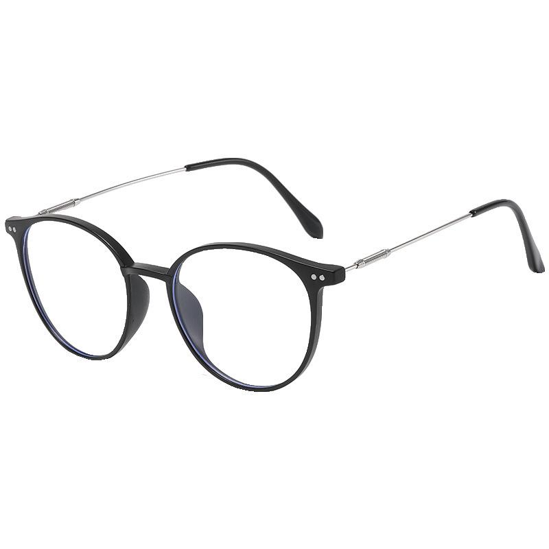 Trendy Oval Anti-Blue Light Glasses: Stylish Unisex Frames for Fashionable Men & Women, Suitable for Myopia.