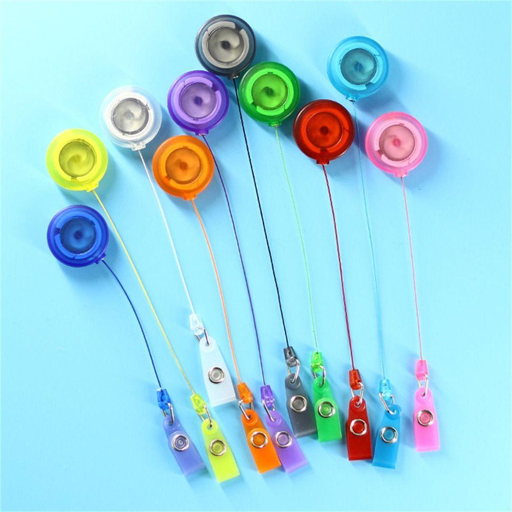 Belt Clip Retractable Badge Reel Anti-Lost Easy-to-pull Buckle ID Card Holder  Name Tag