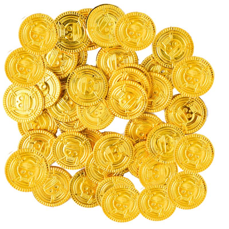100pcs Pirate Props Coins Simulation Coin Game Chip Treasures