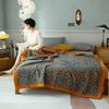 Luxe Drie-Laags Katoenen Gaas Jacquard Plaid – Ademend Multifunctioneel Dekbed voor Zomer, Moeder en Baby.