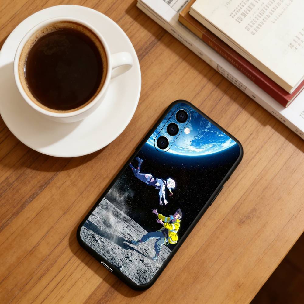 Anime C-Cyberpunk E-Edgerunners Phone Case For Samsung Galaxy A73,A72,A71,A70,A53,A52,A51,Soft Silicone Black Cover