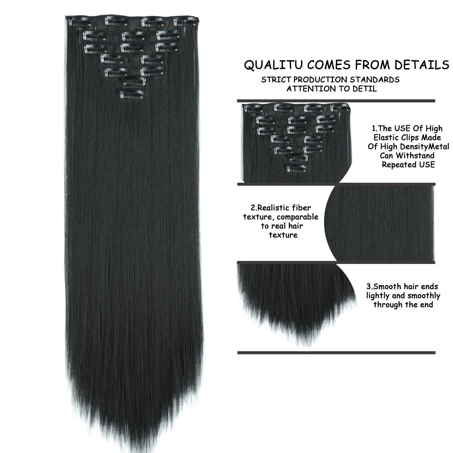 MISS WIG 16 клипс для длинных прямых волос — фото 3