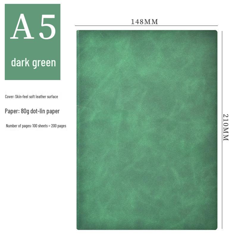A5 PU Leather Sheepskin Notebook with Custom Logo - Business Diary & Meeting Minutes Book
