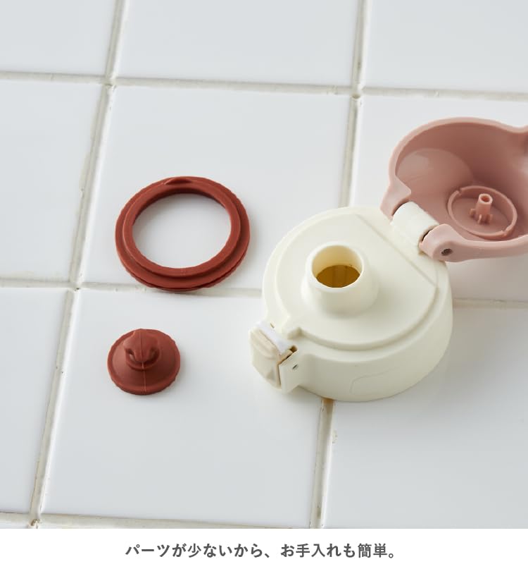 Stainless steel kids' bottle (600ml) emoka (milk tea)