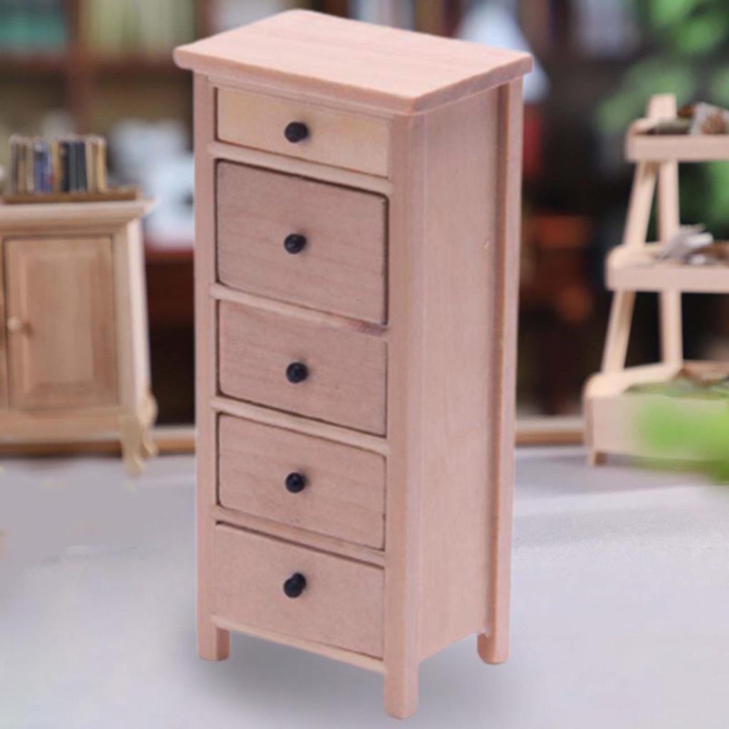 1/10 1/12 Scale Miniature Cabinet Home Living Room Simulation Furniture Toys Style A
