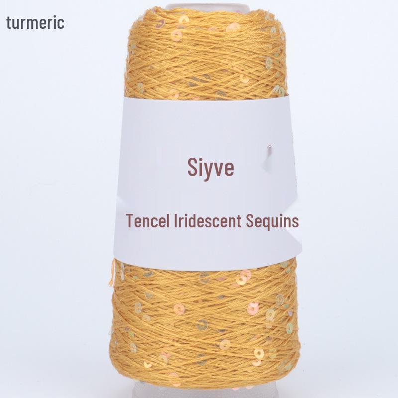 Si Yue Tencel Iridescent Paljettgarn: Handstickat Mode Bländar