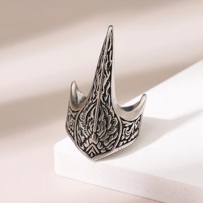 Nordic Retro Vikings Bird Skeleton Ring for Men Women Hip-hop Hawk Mouth Self-defense Jewelry