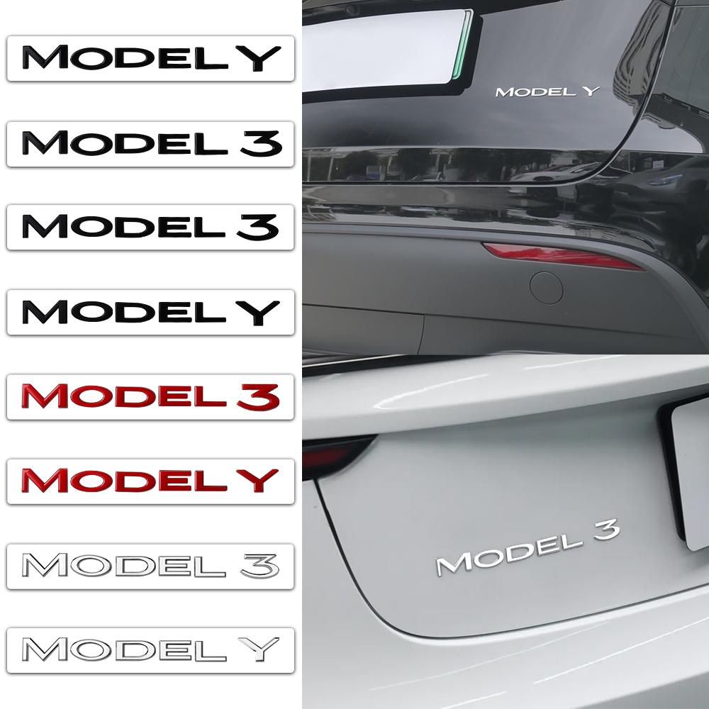 1Pcs Car ABS Badge Letter Label Space X Logo Tail Trunk Sticker For Tesla SpaceX Model 3 Model Y Model S Model X DUAL MOTOR Coil