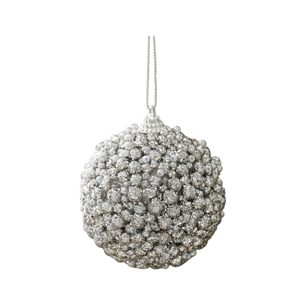 Christmas Hanging Ornaments with Foam Balls Stars Shapes Sequins Beads and Gift Box for Holiday Tree Decorations