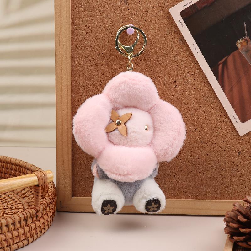 1/2Pcs Sunflower Plush Hanging Ornament Doll Backpack Hanging Chain Car Keychain Women'S Bag Pendant