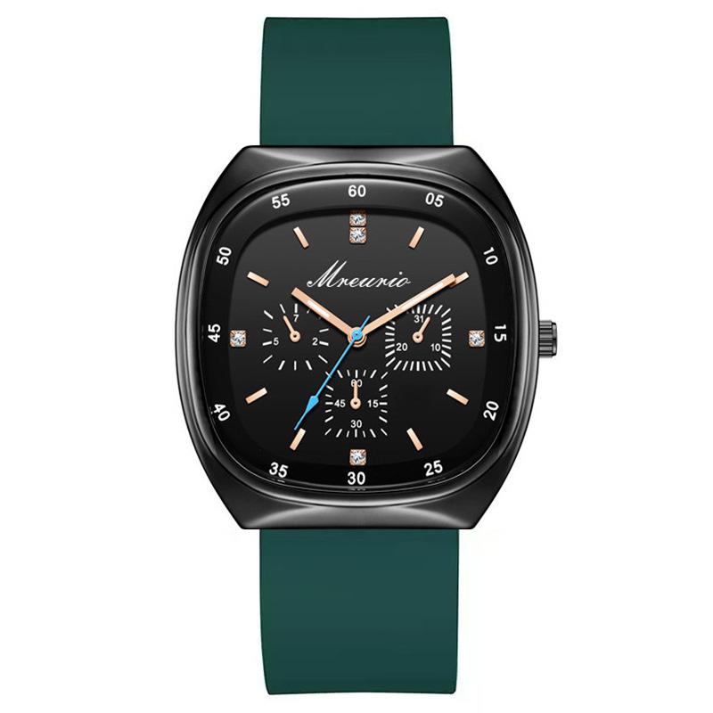 Luxury Wrist Watches Fashionable Casual Men Quartz Watch Silicone Strap Large Dial Men Wath Best Gift Clock