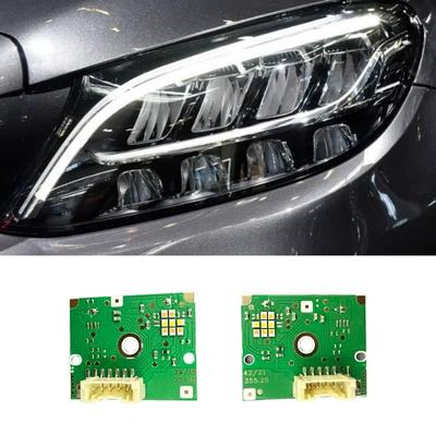 White DRL LED Boards For - Mercedes C CLASS W205 C205 Low Version LED Headlight Daytime Running Light DRL Module Ert