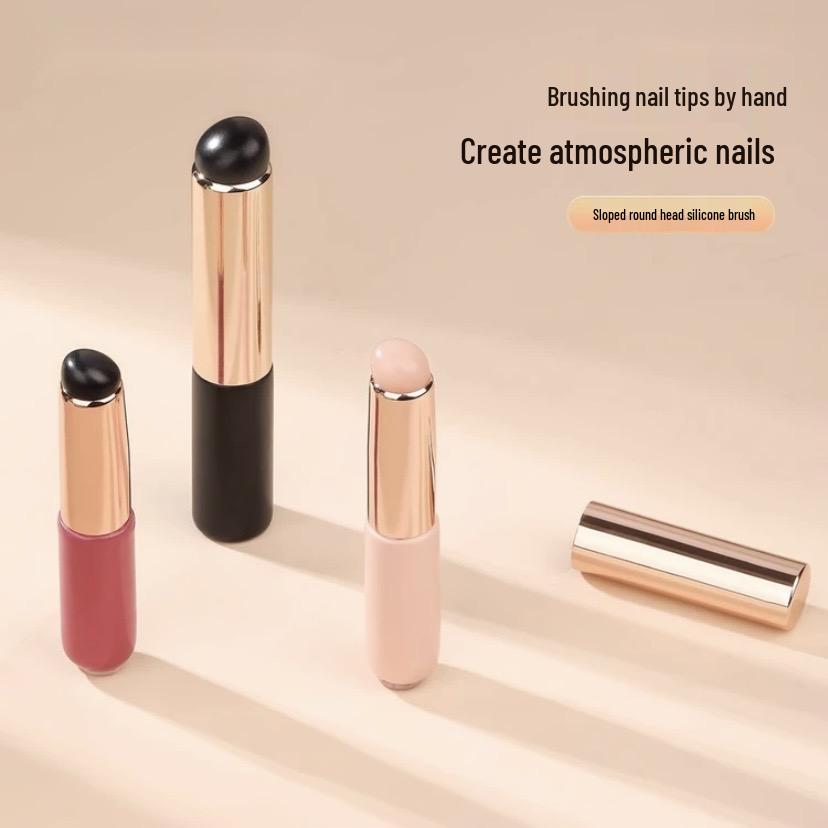 

Portable Round Head Silicone Concealer & Lip Brush