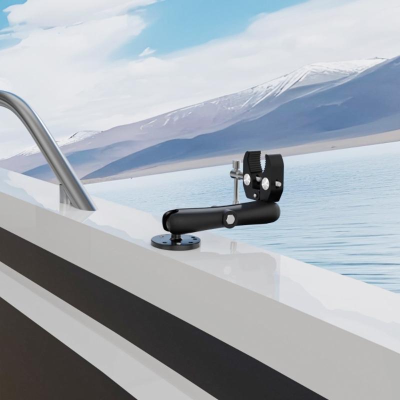 Universal Trolling Motor Stabilizer For Marine Use Anti Vibration Motor Stabilizer Mount Clamp for 0.6" To 2" Rail