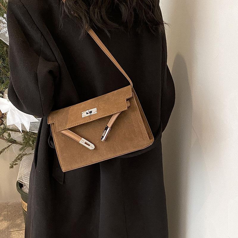 2025 new large-capacity one-shoulder underarm bag female senmeng matte versatile temperament messenger retro women's bag