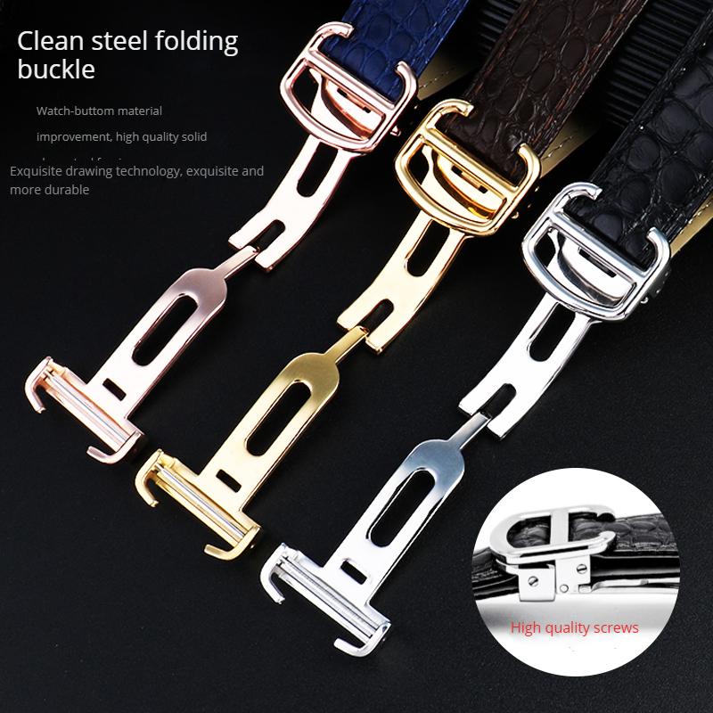 18 20 22 23 24 25 mm Vysoce kvalitní řemínek na hodinky z pravé krokodýlí kůže pro Cartier Tank London Solo kožený řemínek na hodinky pánský dámský