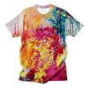 3D Printed Splash-Ink Graffiti T-Shirts Colorful Pattern T-Shirts Summer Harajuku Casual Personality Round Neck Men's T-shirts