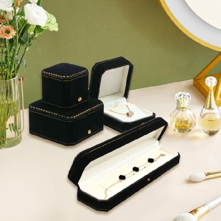 Portable Velvets Jewelry Box Protective Jewelry Display Container Soft Lining Accessories Holder for Women and Girls