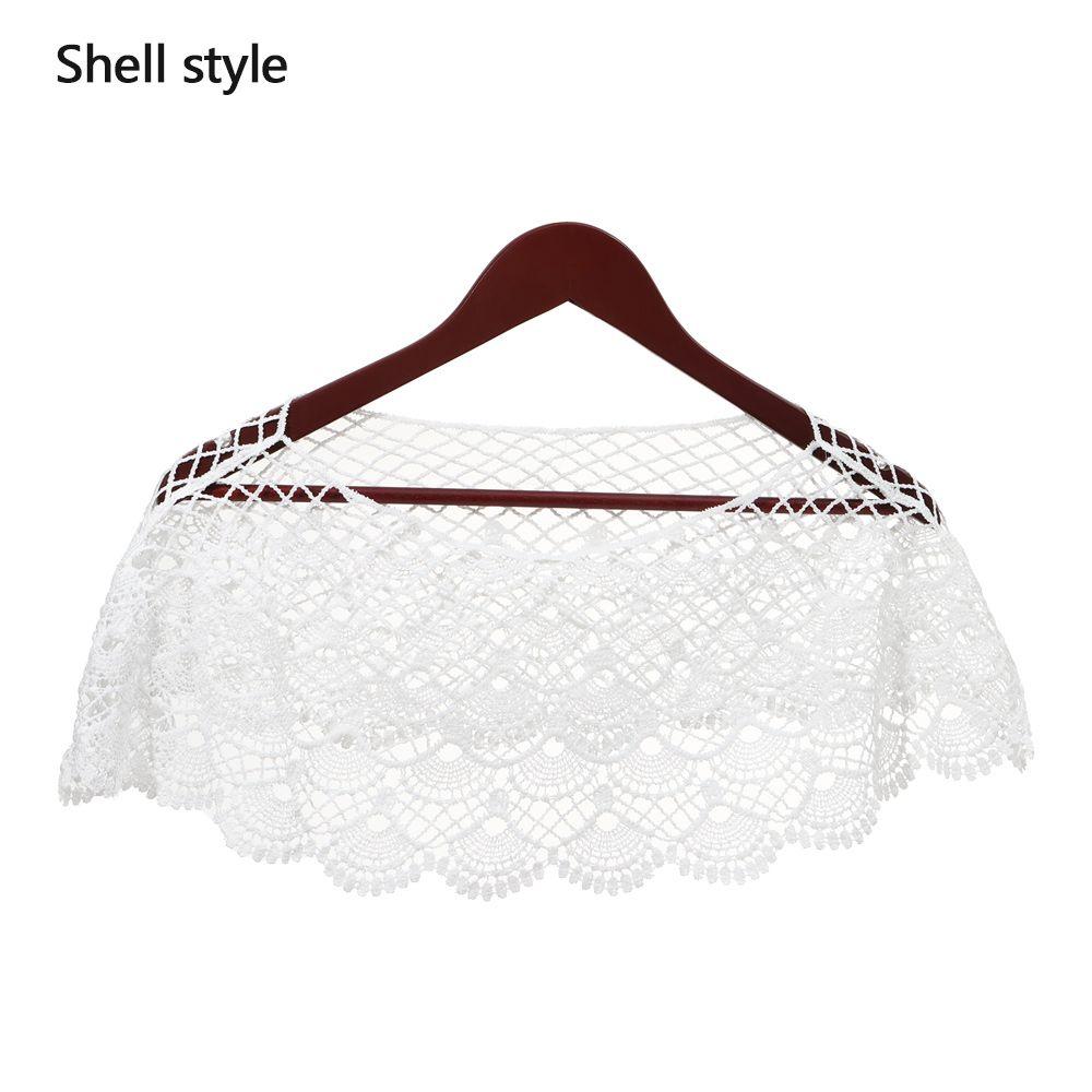 Female Empty Lace Smock Shrug Poncho Crochet Knit Cape Shawl