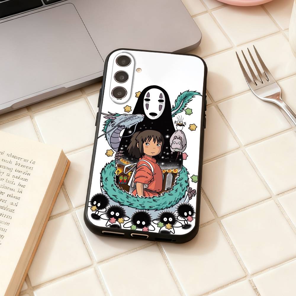 S-Spirited Anime A-Away Phone Case For Samsung Galaxy A73,A72,A71,A70,A53,A52,A51,Others Soft Black Shell