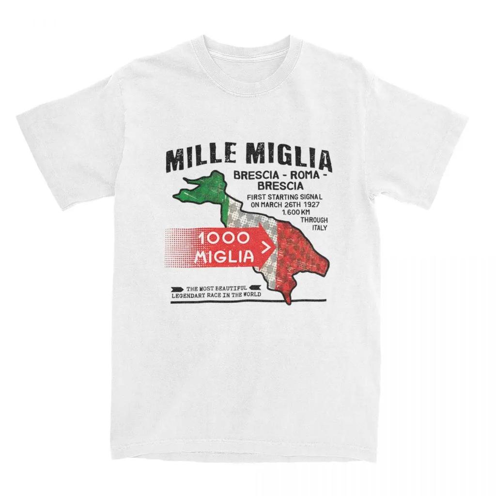 Mille Miglia Racing Experience T-Shirt 1000 Miglia Beliebte T-Shirts Kurzarm Streetwear Tops Sommer 100% Baumwolle Oversize T-Shirt
