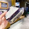 Clear Plating Bumper Phone Case For Iphone 14 13 12 11 Pro Max 14 Plus 14pro Shockproof Lens Protection Transparent Back Cover