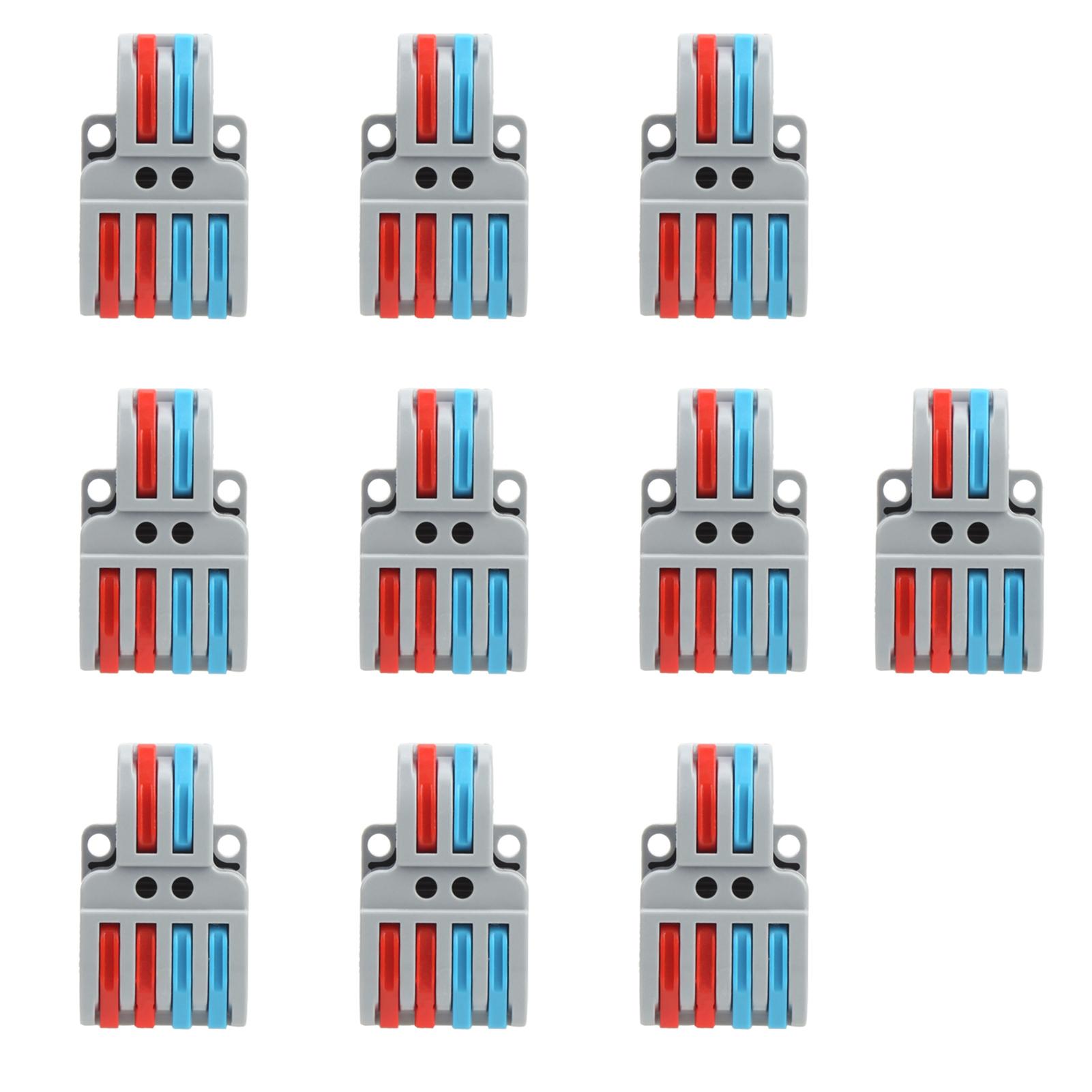 

10 шт. Кабельний з єднувач Колір Швидке підключення 2 входи 4 виходи Клемна колодка Підключення LT422