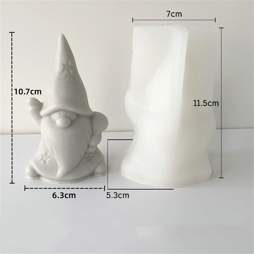 3D Gnome Candle Silicone Mold DIY Soap Polymer Clay Plaster Epoxy Resin Mould Christmas Decoration Gifts Home New Year Decors