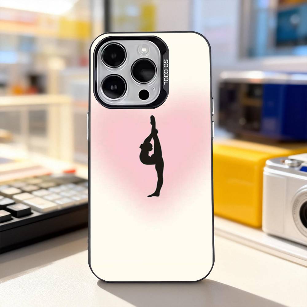 GYM Girl Gymnastic Phone Case For iPhone 17,16,15,14,13,12,11,Pro,XS,Max,Plus,Mini,SE4,E IMD Matte Black
