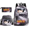 Large Capacity Schoolbag with Shoulder Strap; Student Three-piece Pencil Case Set