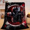 1PC Knightly Warrior In Armor Flannel Blanket Gift, Suitable for Both Men And Women, Soft Ideal for Beds And Sofa, Birthday Or Christmas Gift