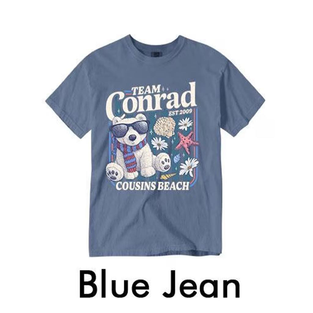 Team Conrad Junior Mint Bear Inspired Comfort Shirt For Women Cousins Beach Summer Tee Crewneck Bookish Daily Top Streetwear