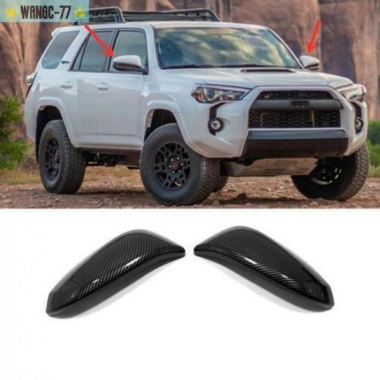 Fit For Toyota 4Runner 2014-22 Carbon Fiber Side Mirrors Rearview Trim Cover New